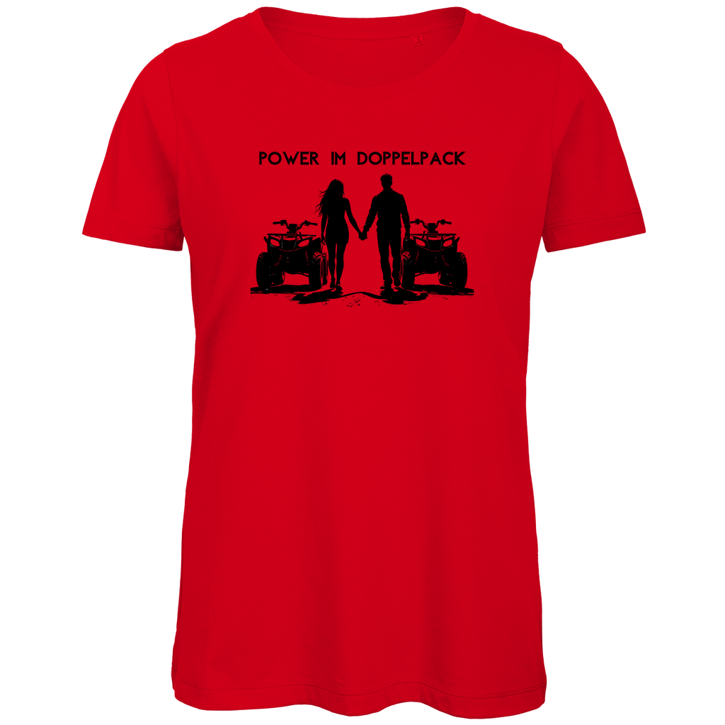 T-shirt bio premium pour femme Quad Power en pack de deux
