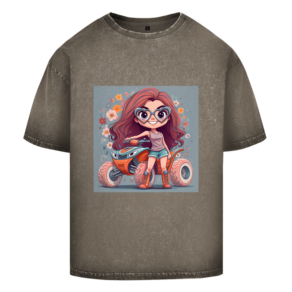 Oversize Washed T-Shirt Quad PinkLady