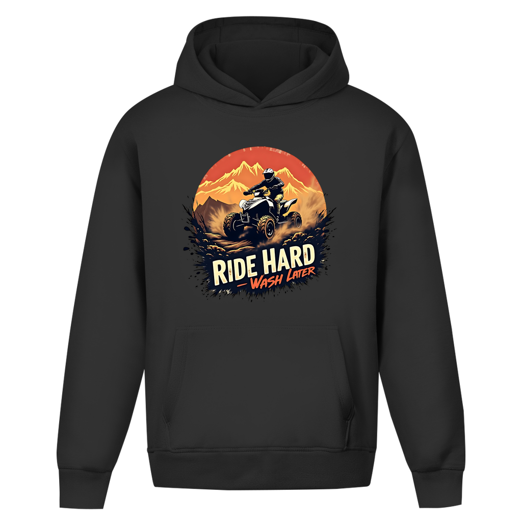 Sweat à capuche oversize sans cordon de serrage Quad Ride Hard