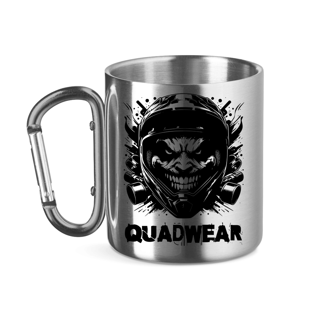 Edelstahltasse mit Karabinergriff Quadwear