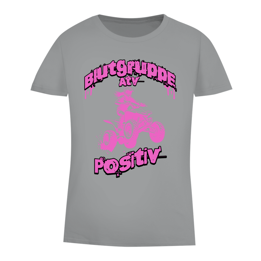 Damen Premium Bio T-Shirt Quad Blutgruppe ATV Positiv