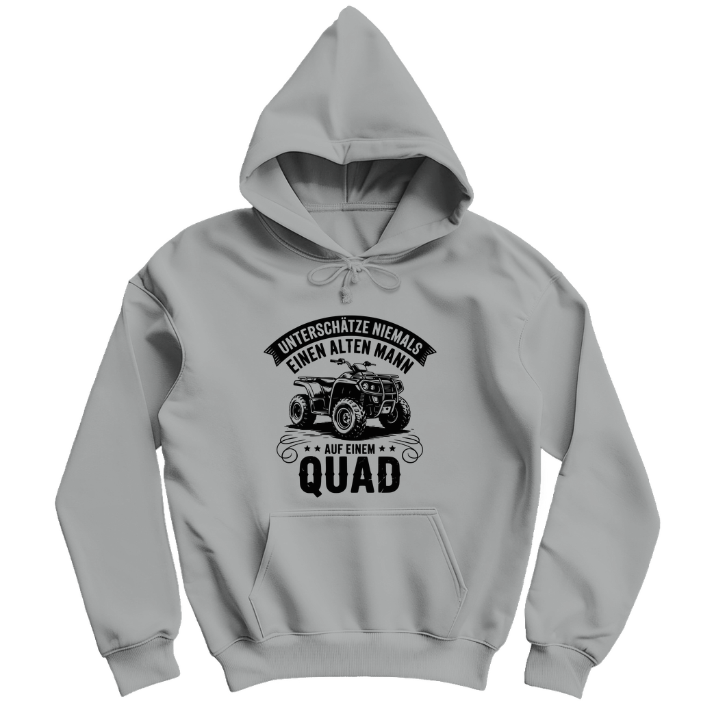 Herren Hoodie Unterschätze niemals einen alten Mann auf einem Quad