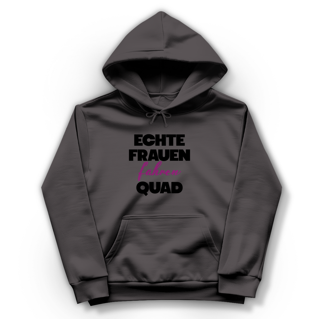 Damen Hoodie Echte Frauen fahren Quad