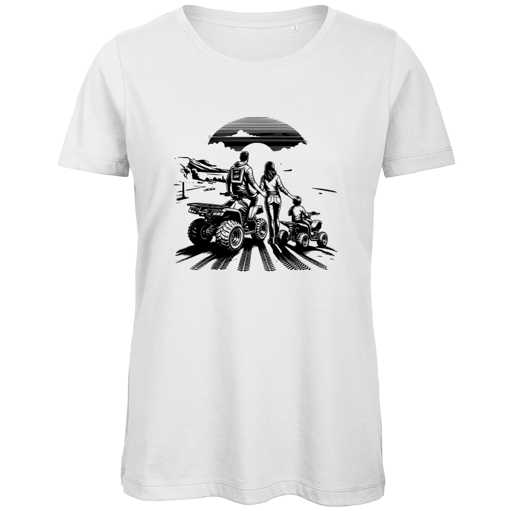 Damen Premium Bio T-Shirt Quad Familie