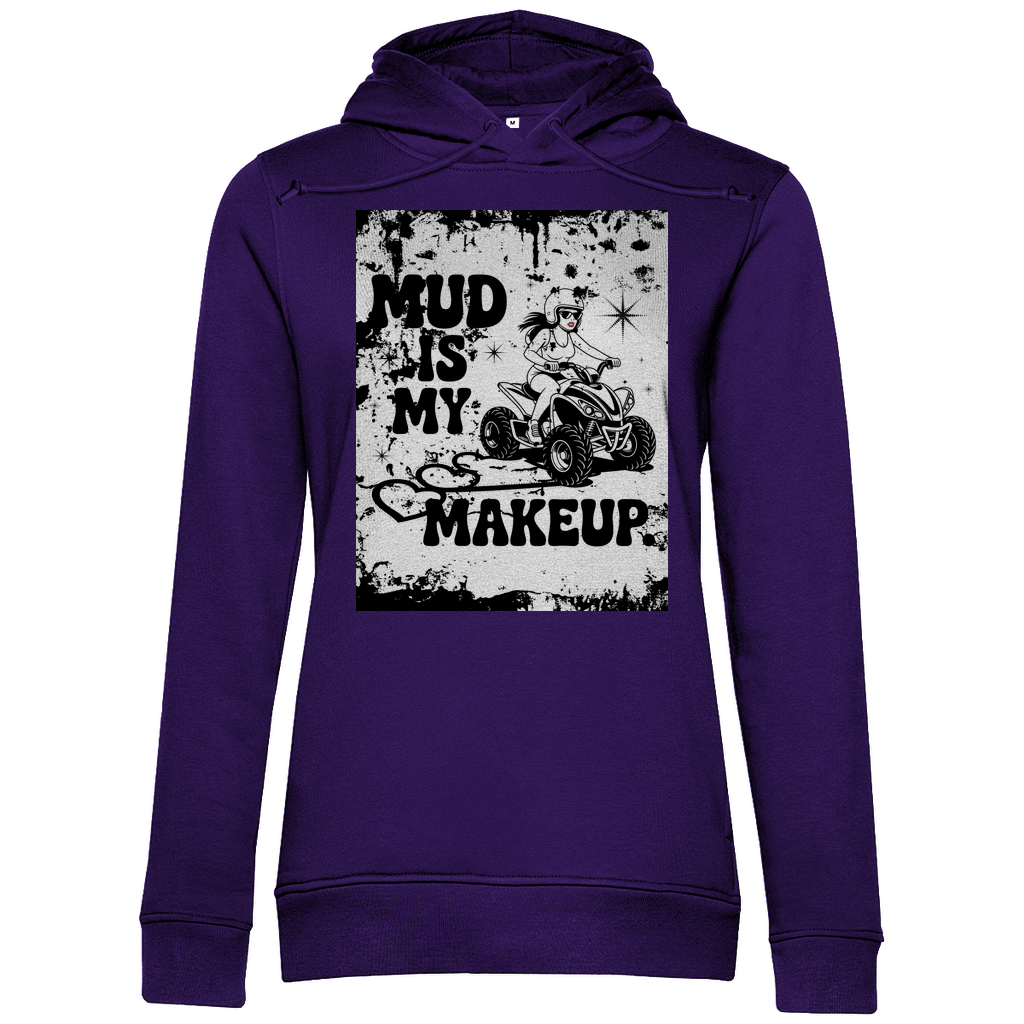 Sweat à capuche bio premium pour femme Quad Mud is my Makeup