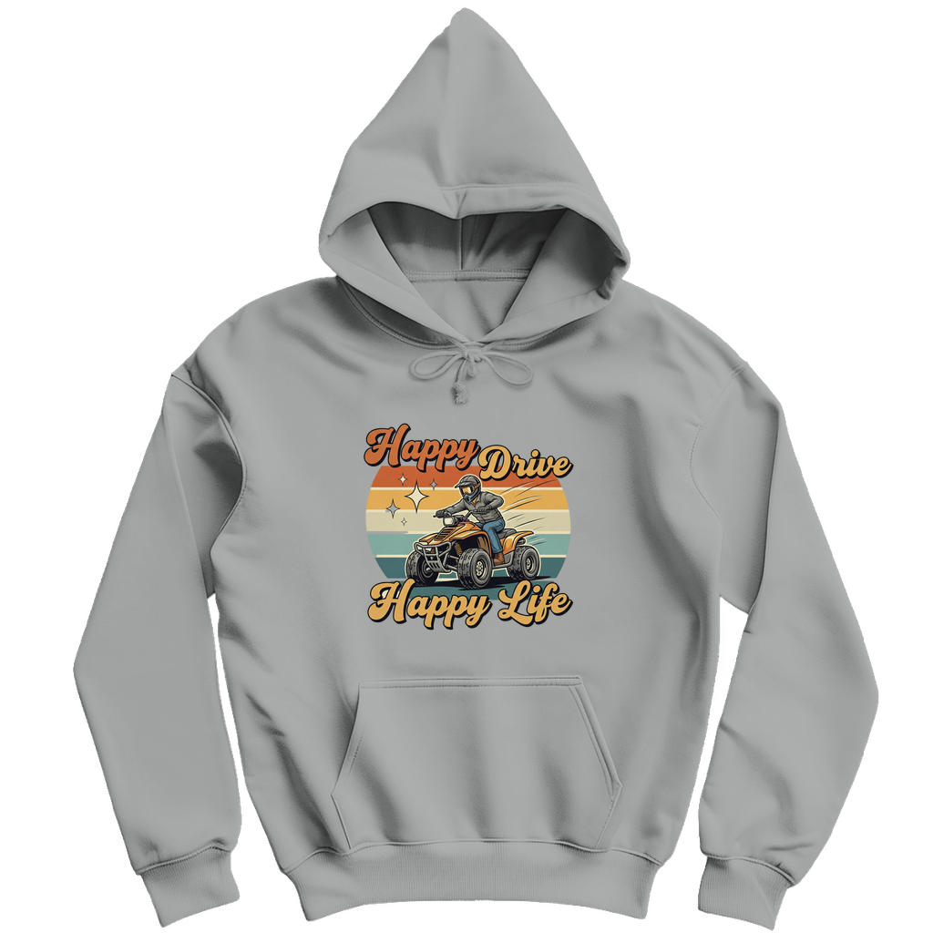 Herren Hoodie Quad Happy Drive,Happy Life