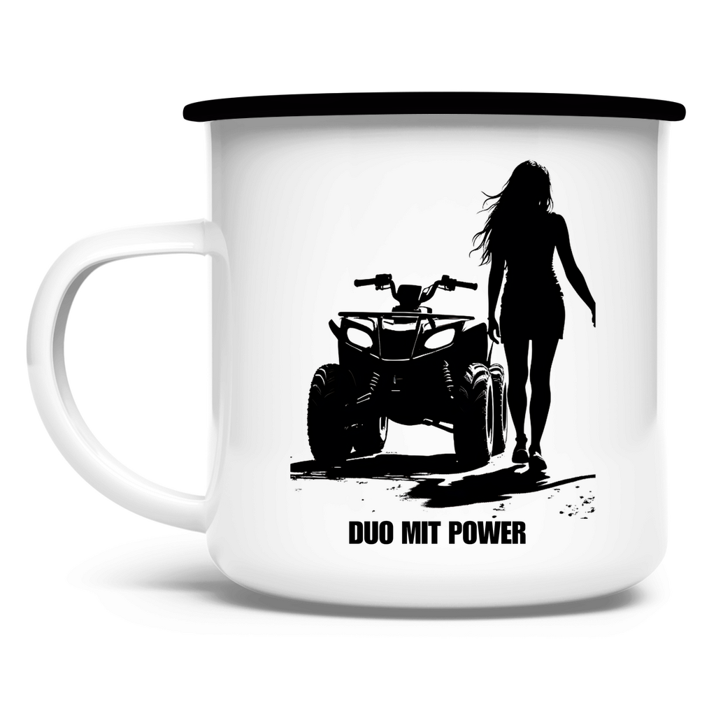 Emaille Tasse Duo mit Power