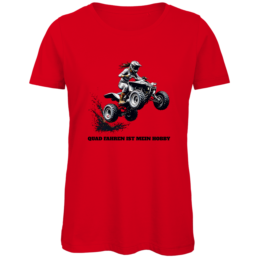Damen Premium Bio T-Shirt Quad fahren ist mein Hobby