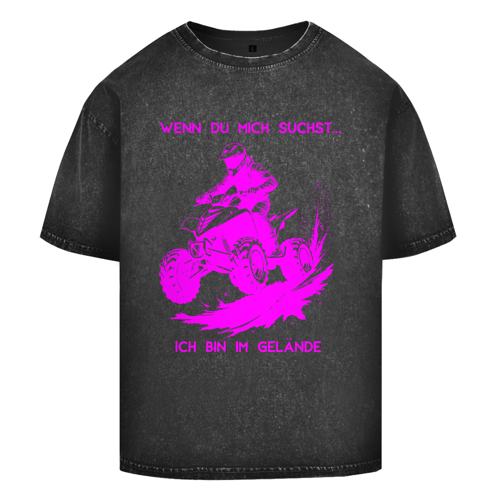 Oversize Washed T-Shirt Quad Wenn du mich suchst