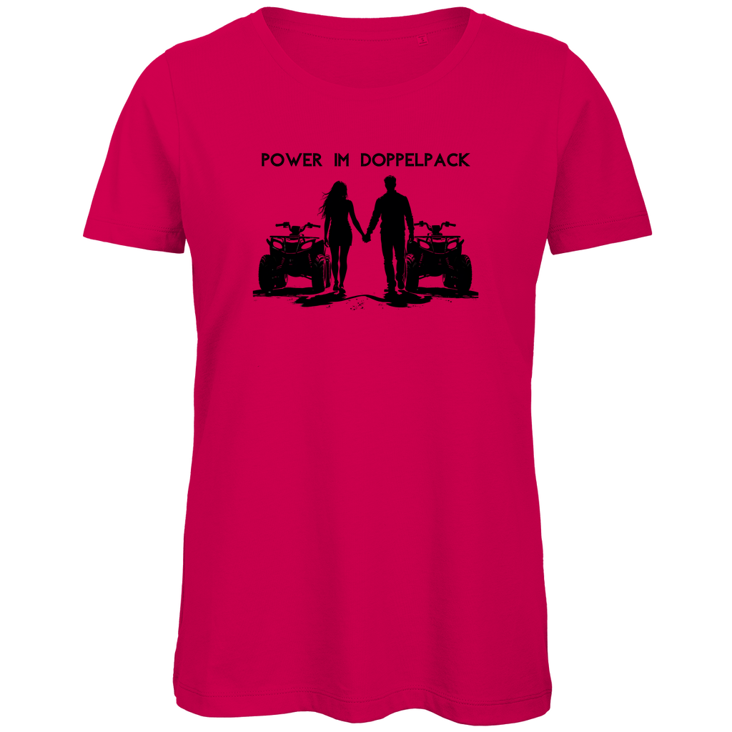 T-shirt bio premium pour femme Quad Power en pack de deux