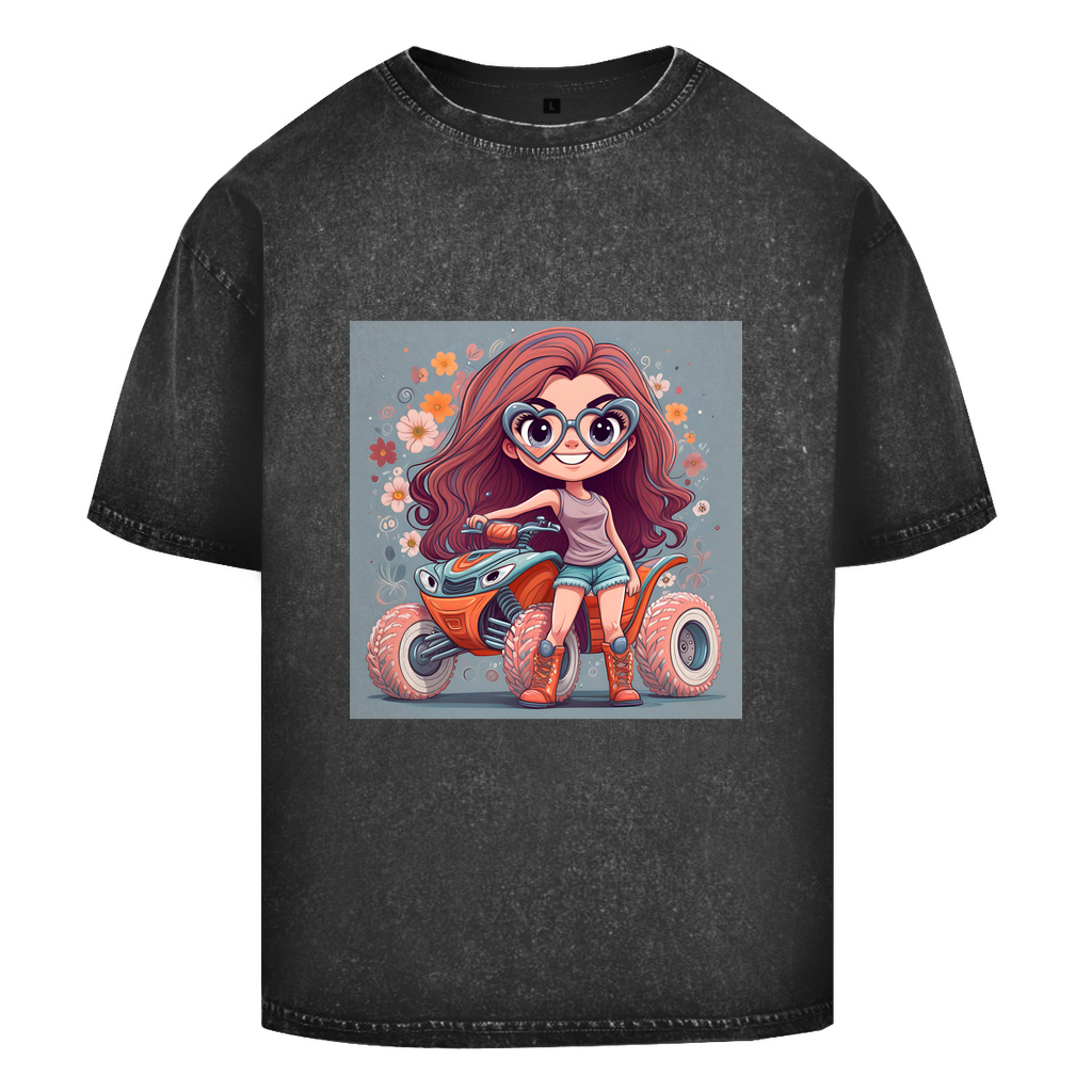 Oversize Washed T-Shirt Quad PinkLady