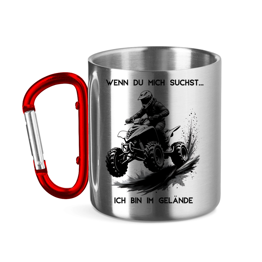 Stainless steel cup with carabiner handle Quad If you're looking for me