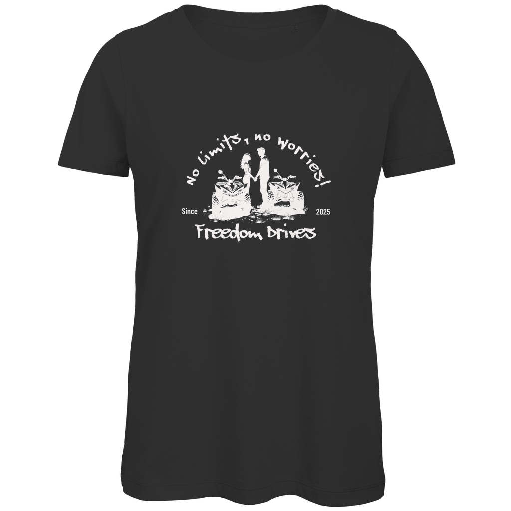 T-shirt bio premium pour femme Quad No Limits, No Worries