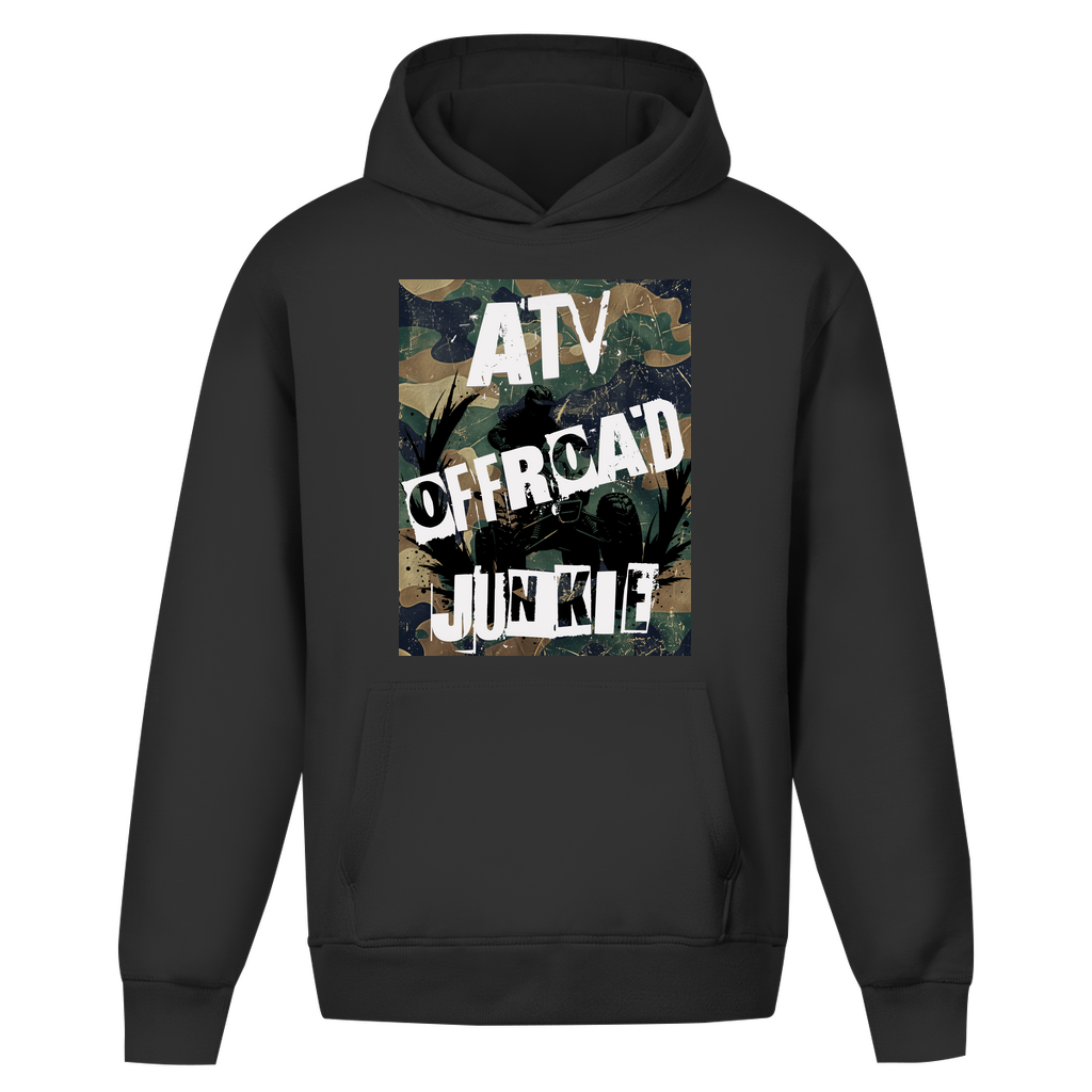 Sweat à capuche oversize sans cordon pour accro au VTT et au tout-terrain