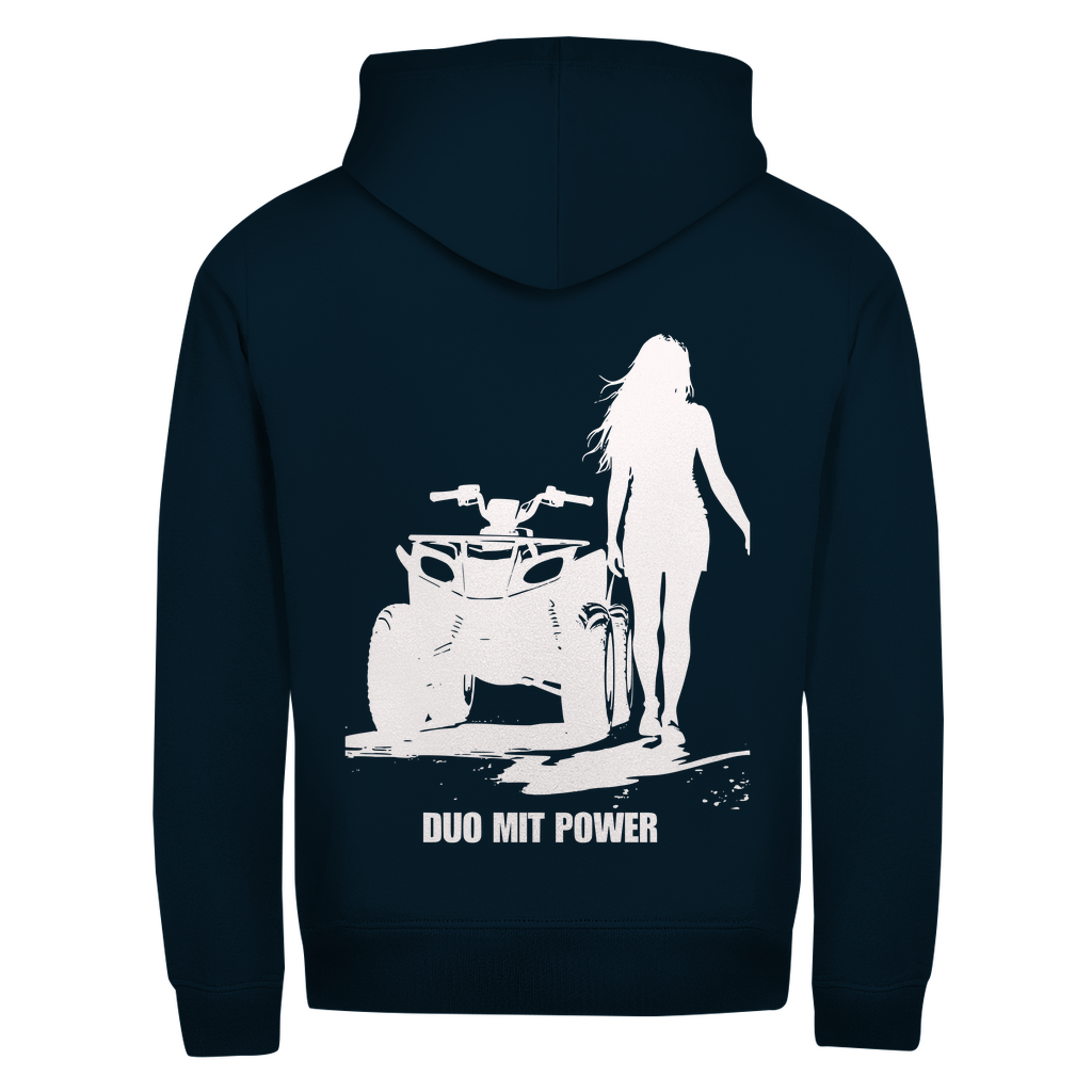 Unisex Zipper Hoodie Quad-Paar Duo mit Power