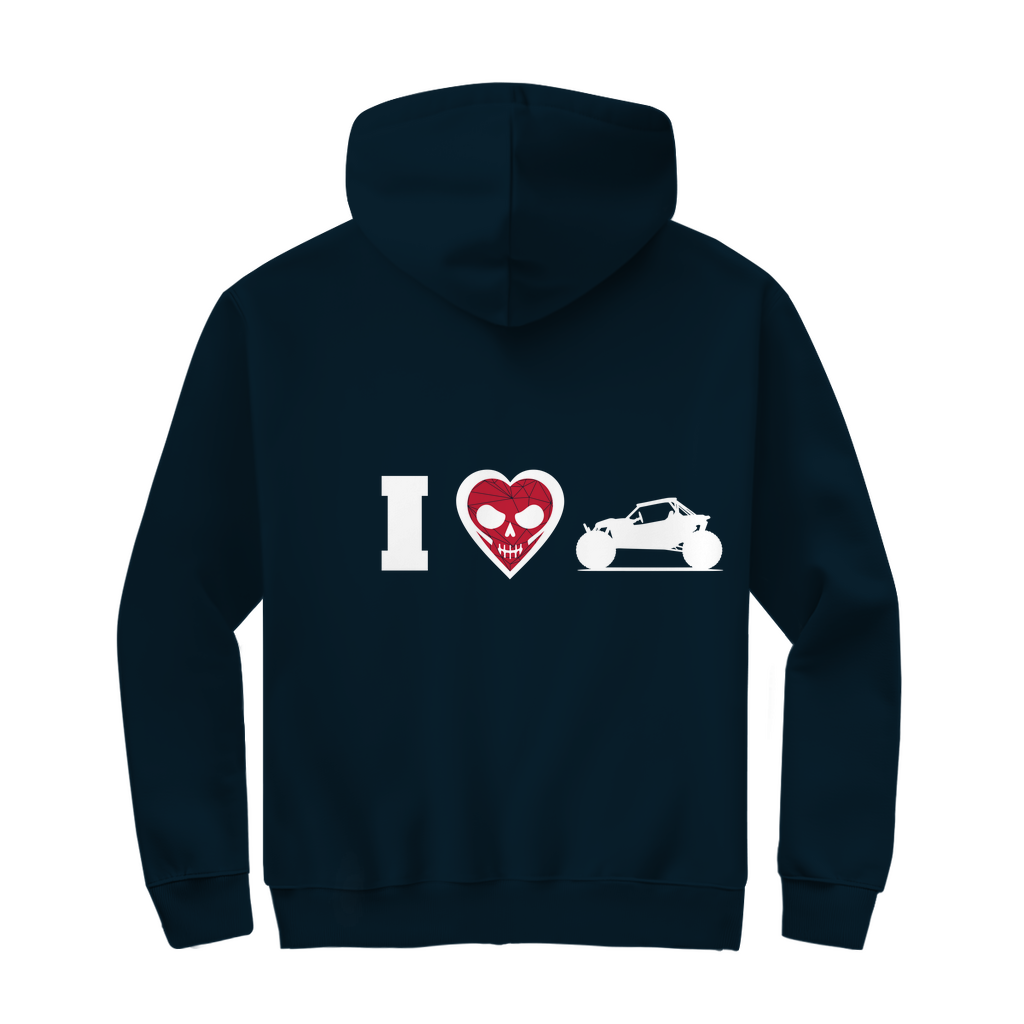 Sweat à capuche zippé unisexe I Love Buggy