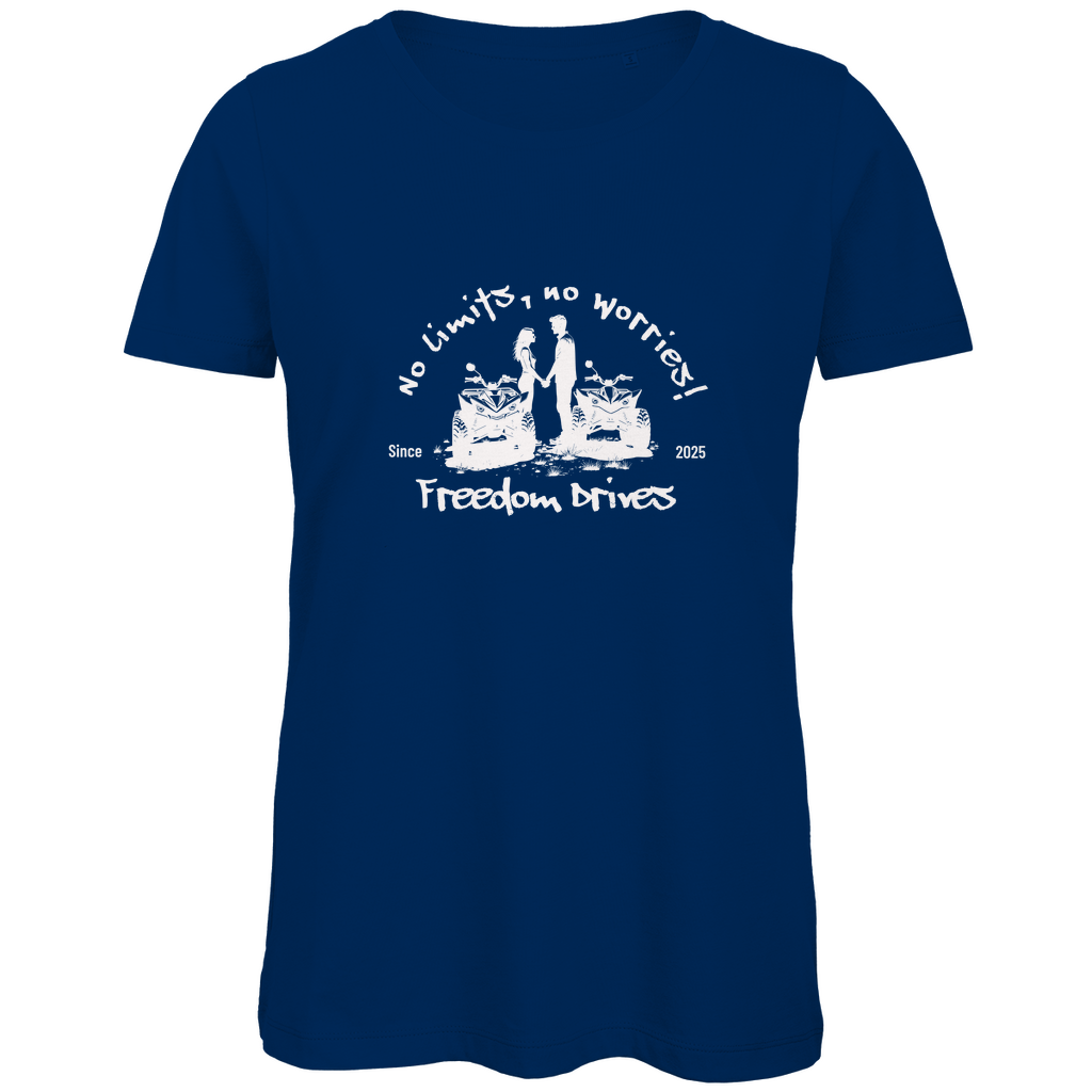 T-shirt bio premium pour femme Quad No Limits, No Worries