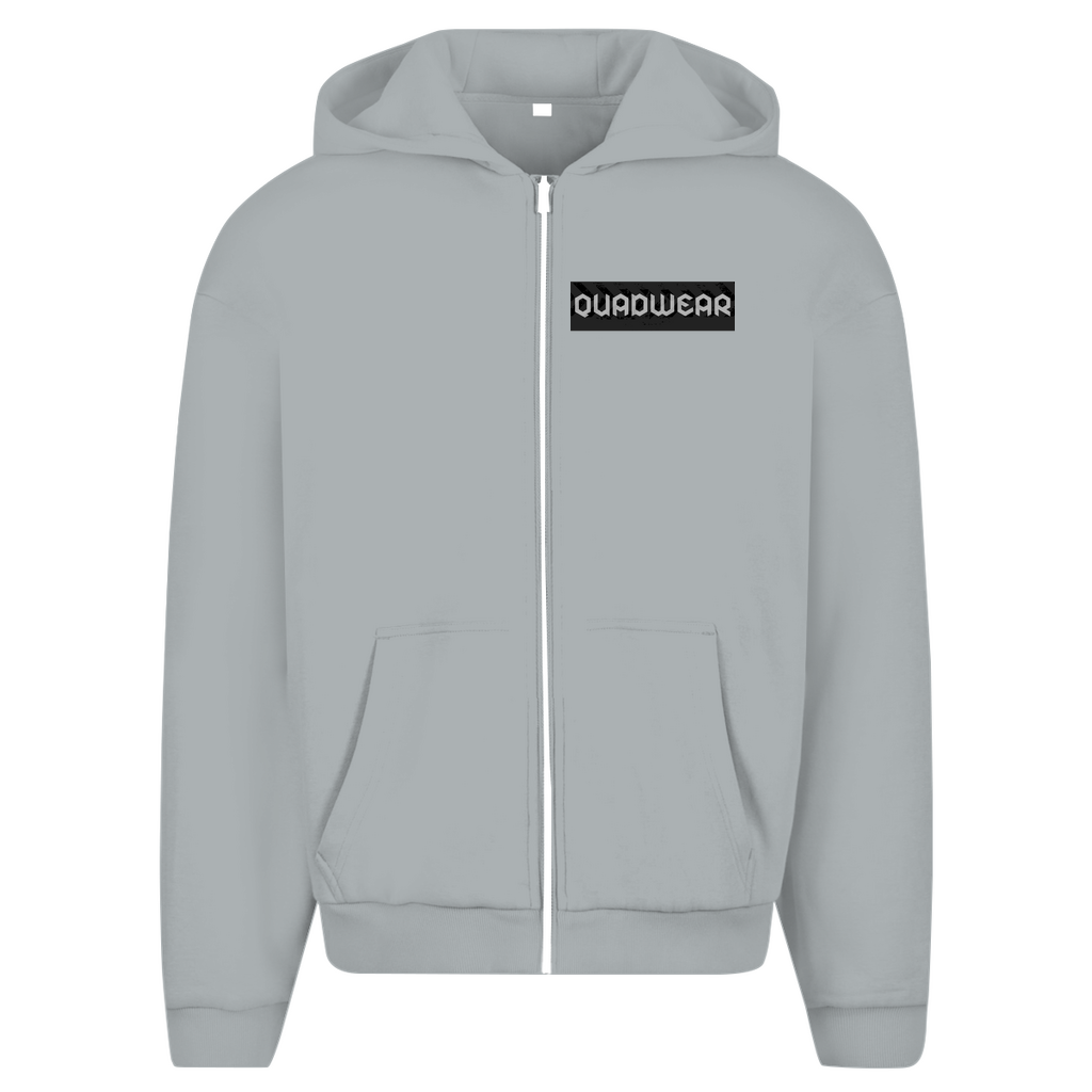 Oversized Zipper Hoodie Quad Skull