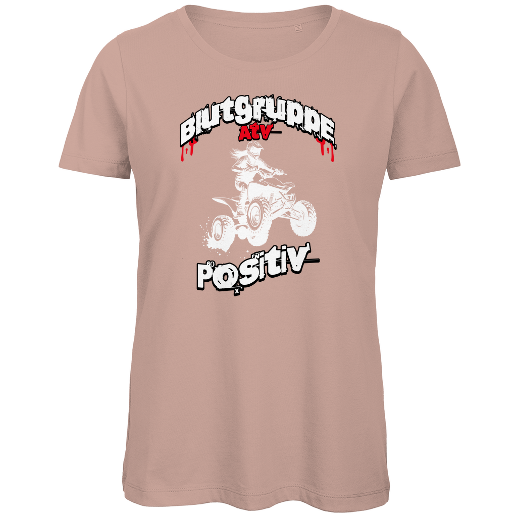 T-shirt bio premium pour femme, groupe sanguin Quad positif ATV