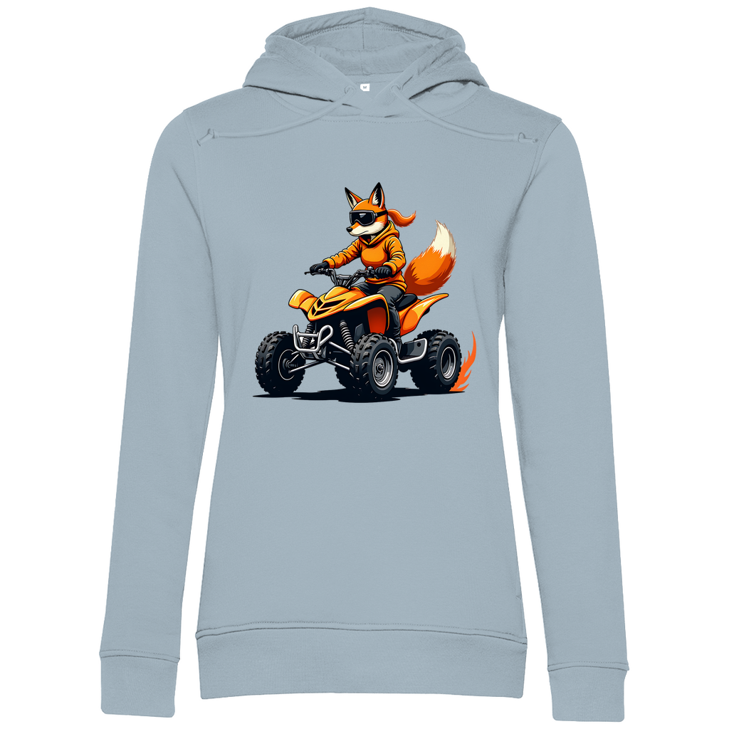 Sweat à capuche bio premium pour femme Quad FuchsLady
