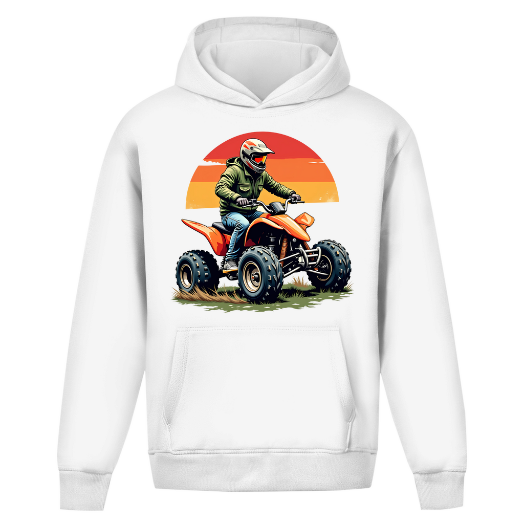 Oversize Hoodie Without Drawstring Quad Retro