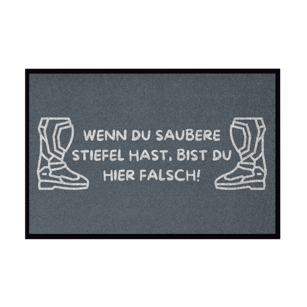 Fußmatte mit Gummirand Quad Wenn du saubere Stiefel hast