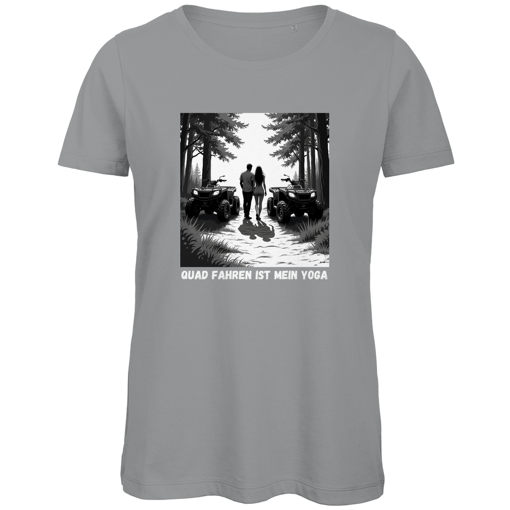 T-shirt bio premium pour femme Le quad est mon yoga