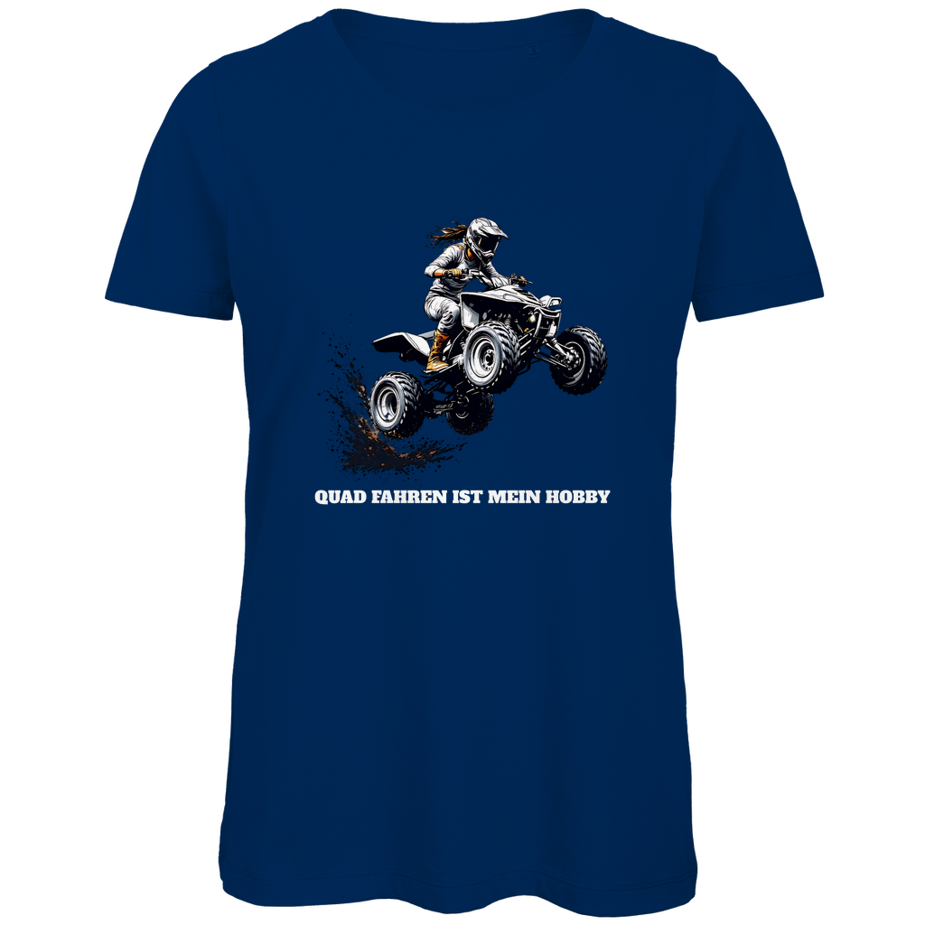Damen Premium Bio T-Shirt Quad fahren ist mein Hobby