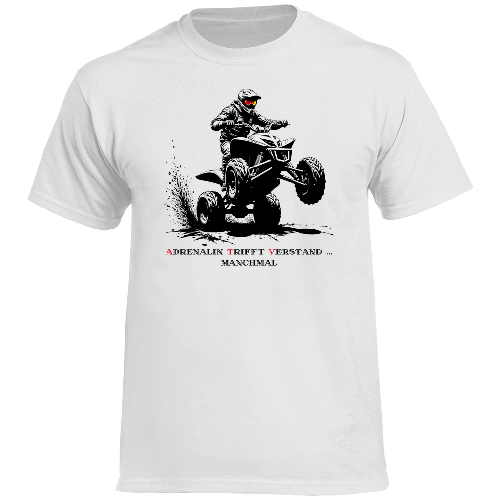 T-shirt Premium pour homme Quad L'adrénaline rencontre l'esprit... parfois