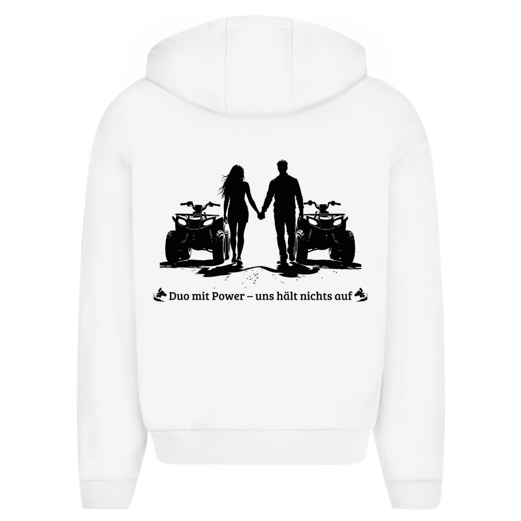 Oversize zipper hoodie Quad Duo with power