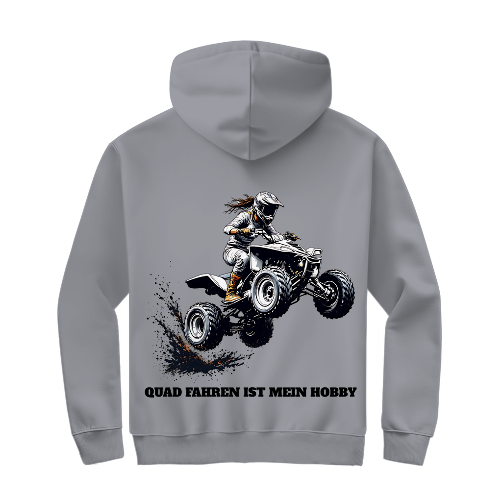 Sweat à capuche unisexe à fermeture éclair Le quad est mon passe-temps
