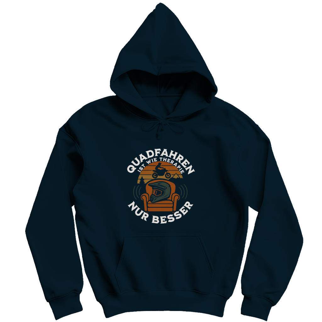 Herren Hoodie Quadfahren ist wie Therapie ,nur besser