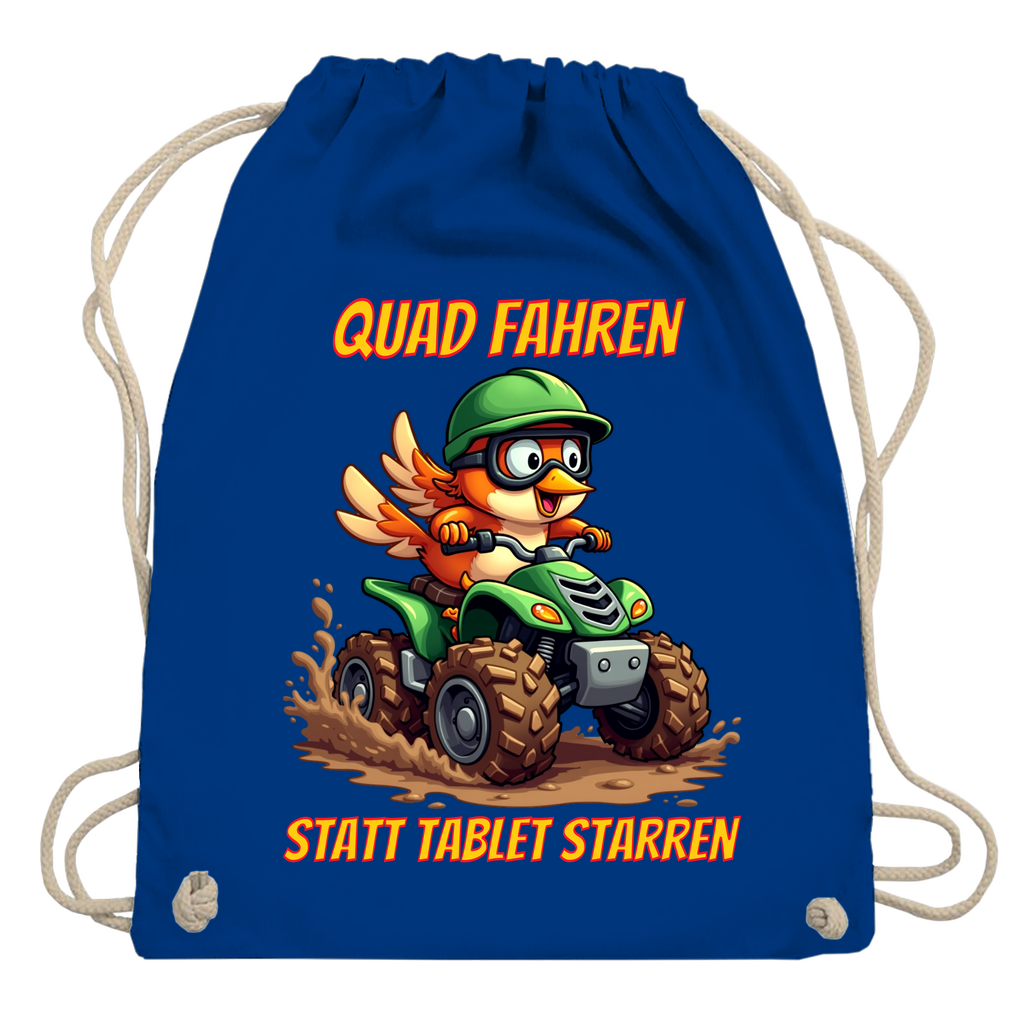 Gym bag Quad riding instead of staring at tablet