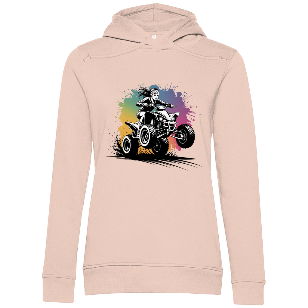 Sweat à capuche biologique haut de gamme pour femme Quad