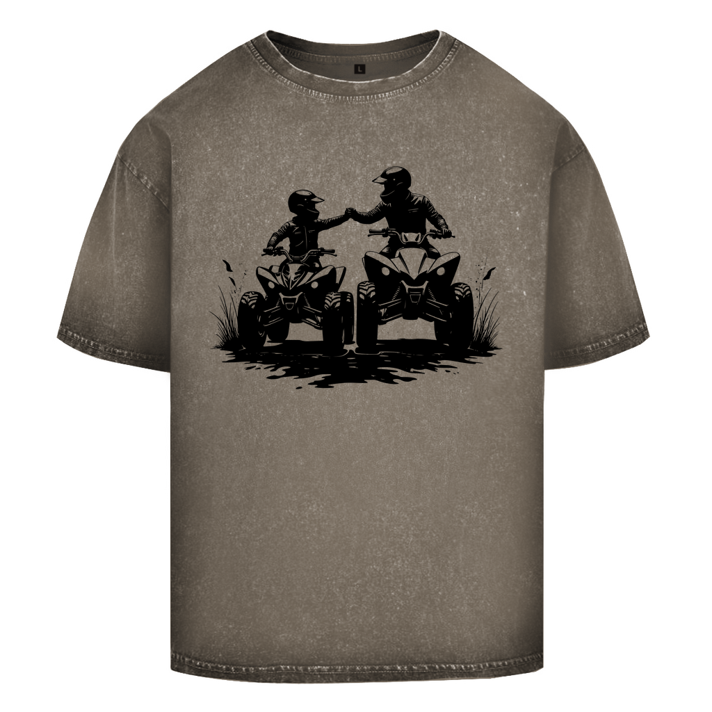 T-shirt délavé surdimensionné Quad Generation