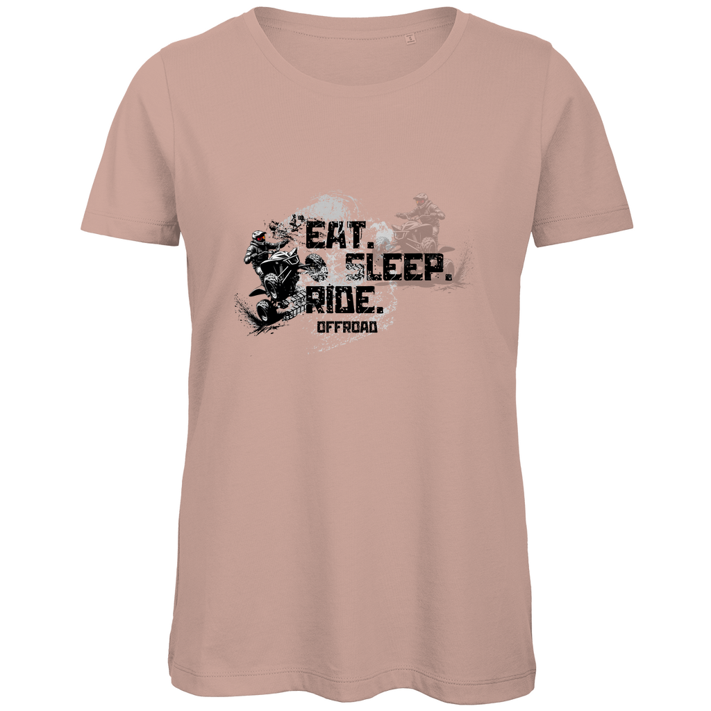 T-shirt bio premium pour femme Quad Eat Sleep Ride