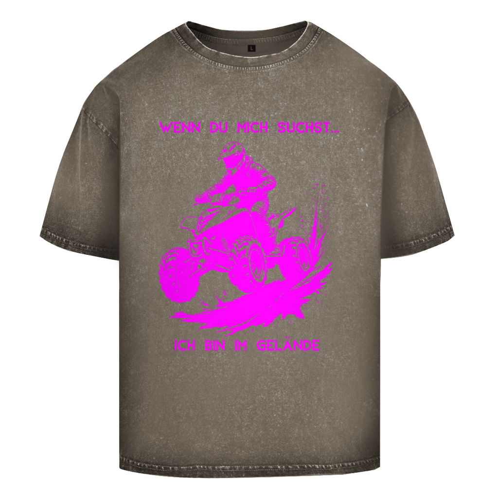 Oversize Washed T-Shirt Quad Wenn du mich suchst