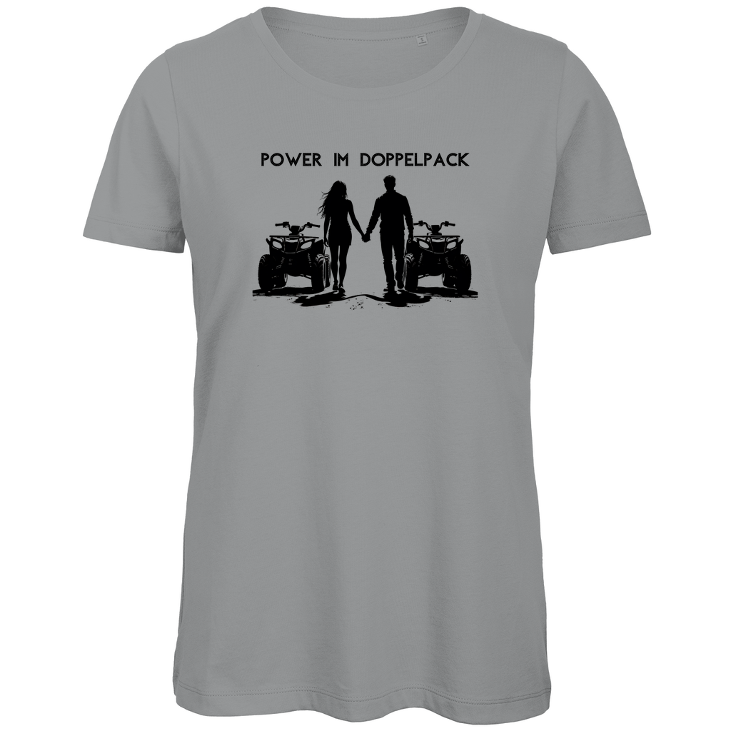 T-shirt bio premium pour femme Quad Power en pack de deux