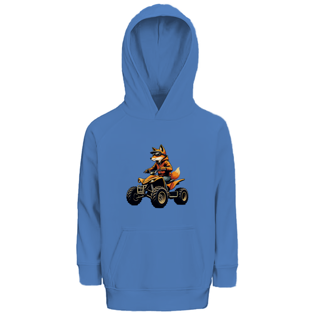 Sweat à capuche bio premium pour enfants Quad Fox
