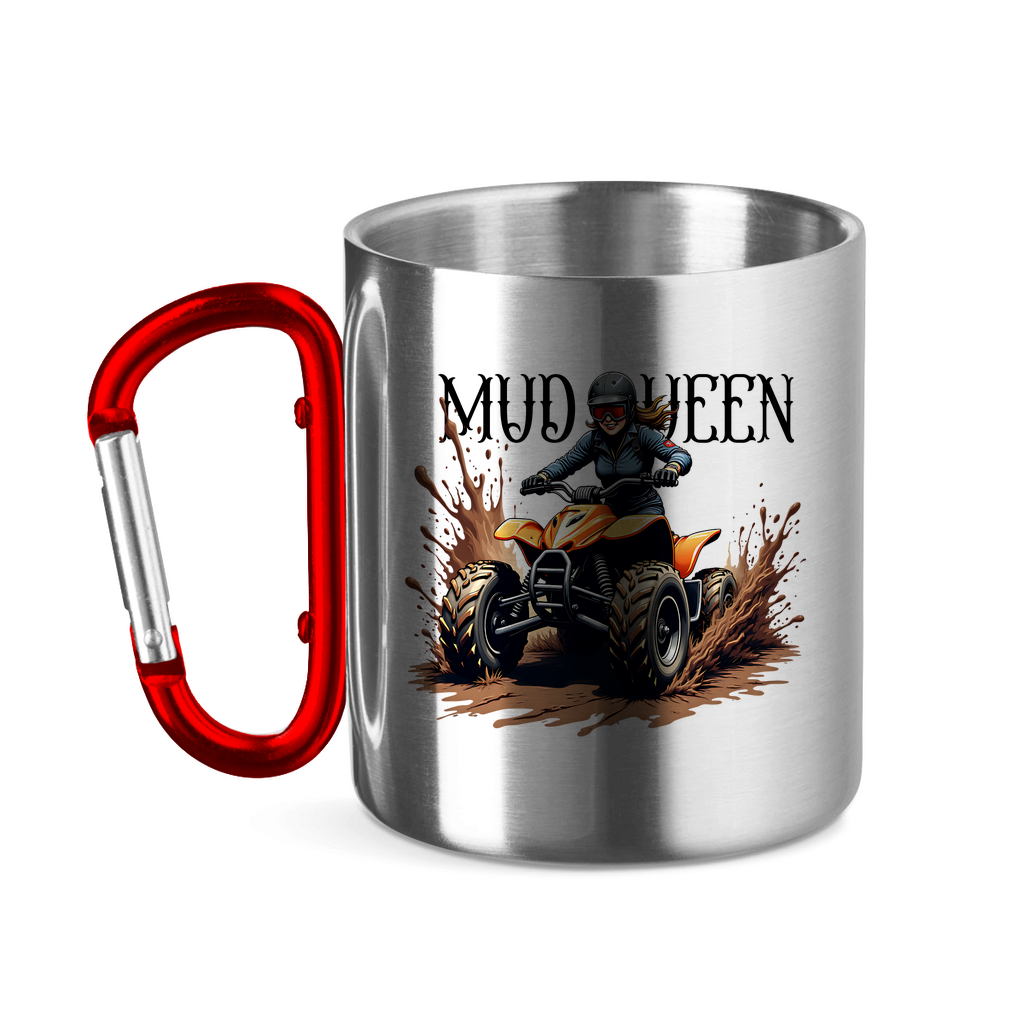 Edelstahltasse mit Karabinergriff Quad MudQueen