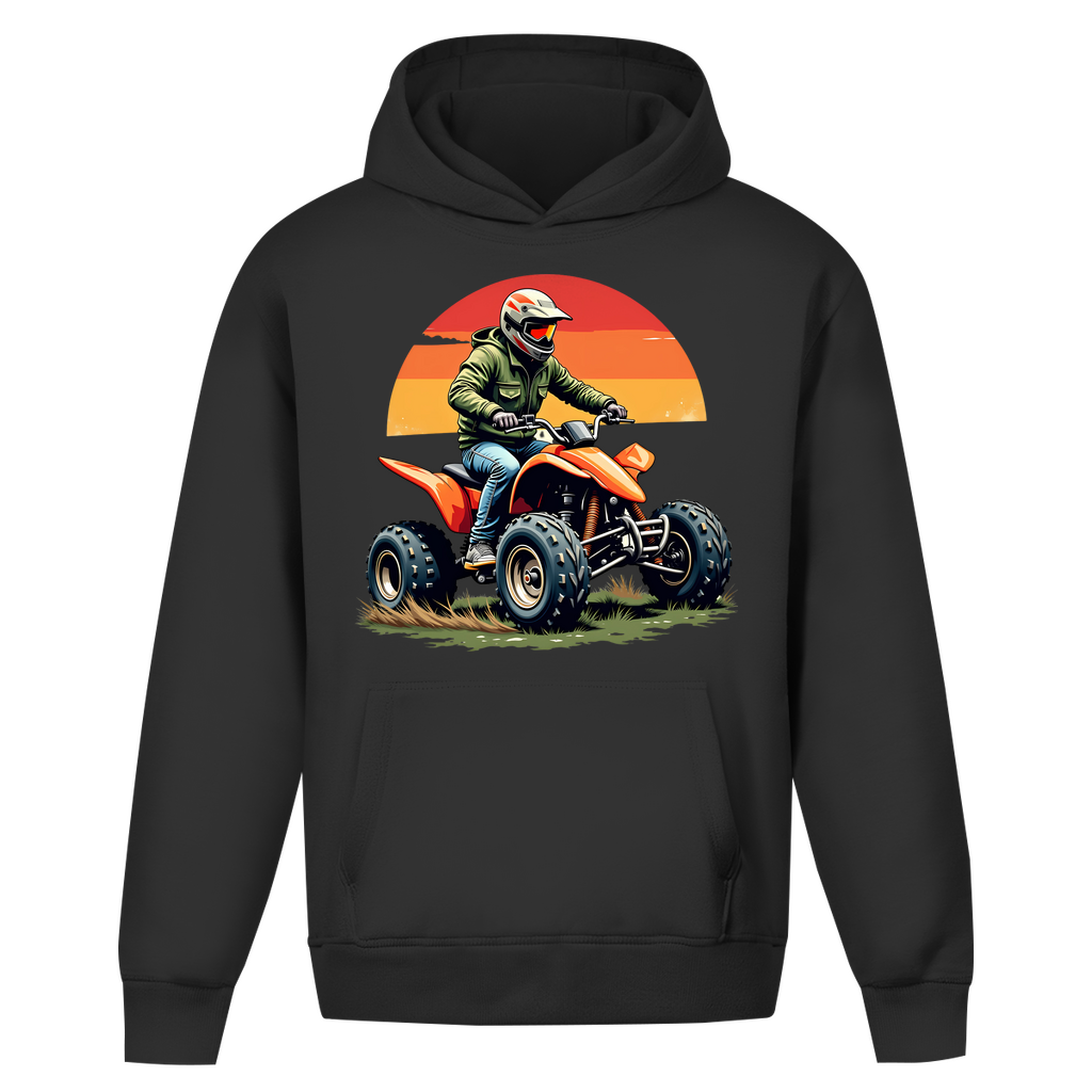 Oversize Hoodie Without Drawstring Quad Retro