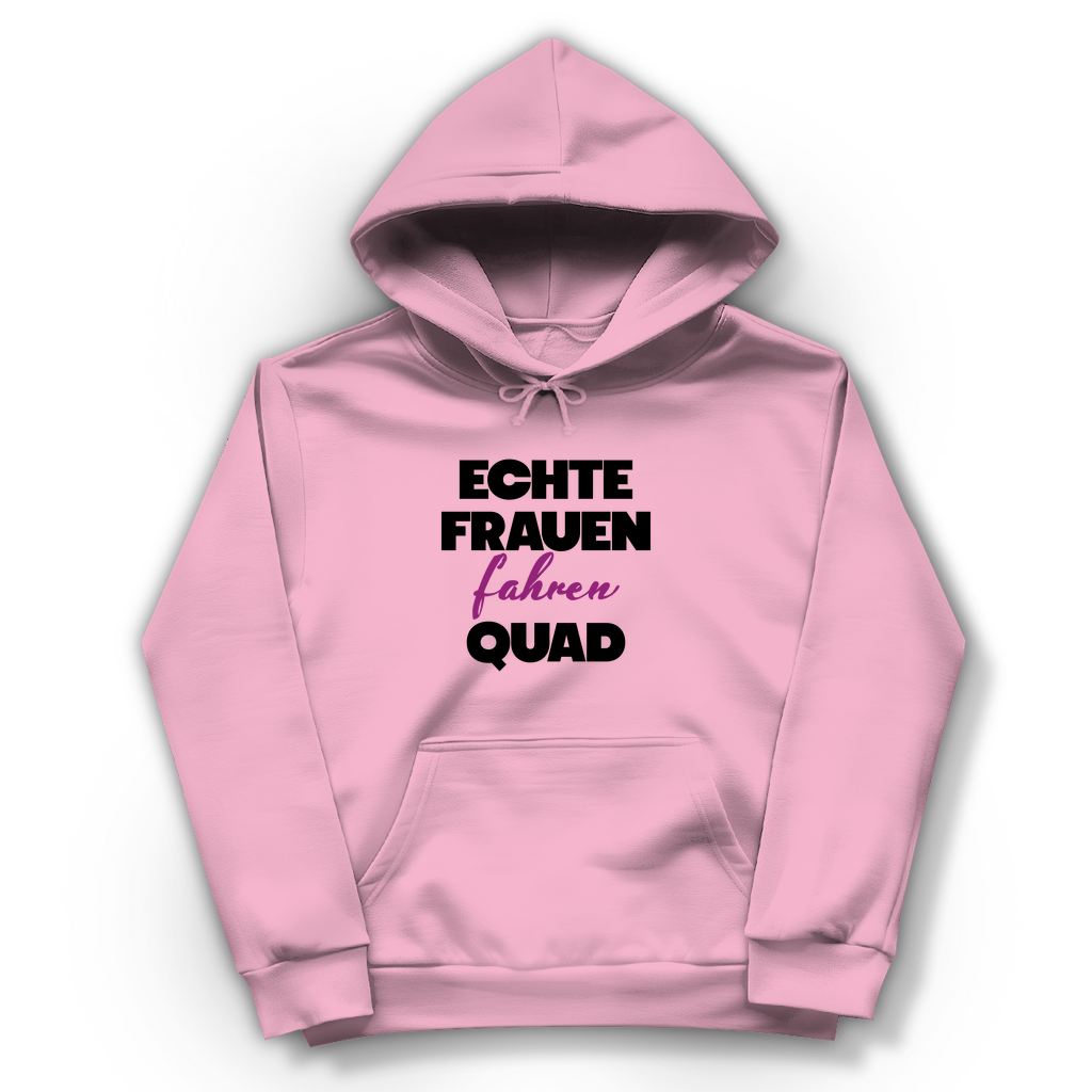 Damen Hoodie Echte Frauen fahren Quad