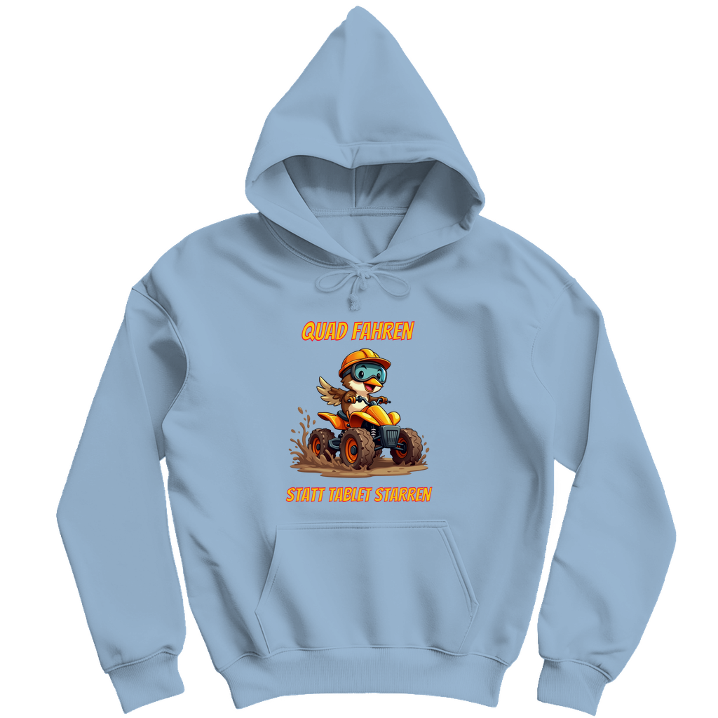 Herren Hoodie Quad fahren statt Tablet starren