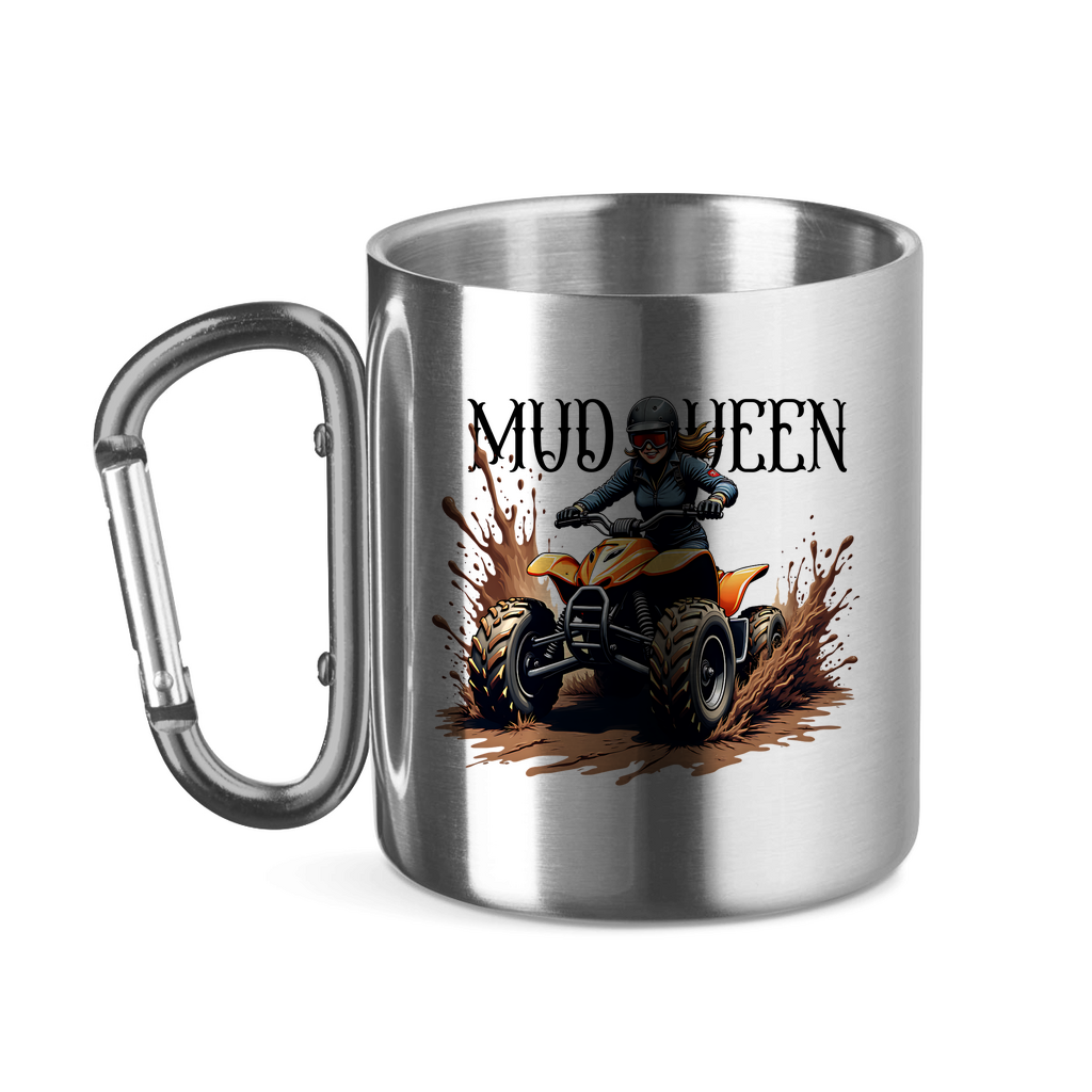 Edelstahltasse mit Karabinergriff Quad MudQueen
