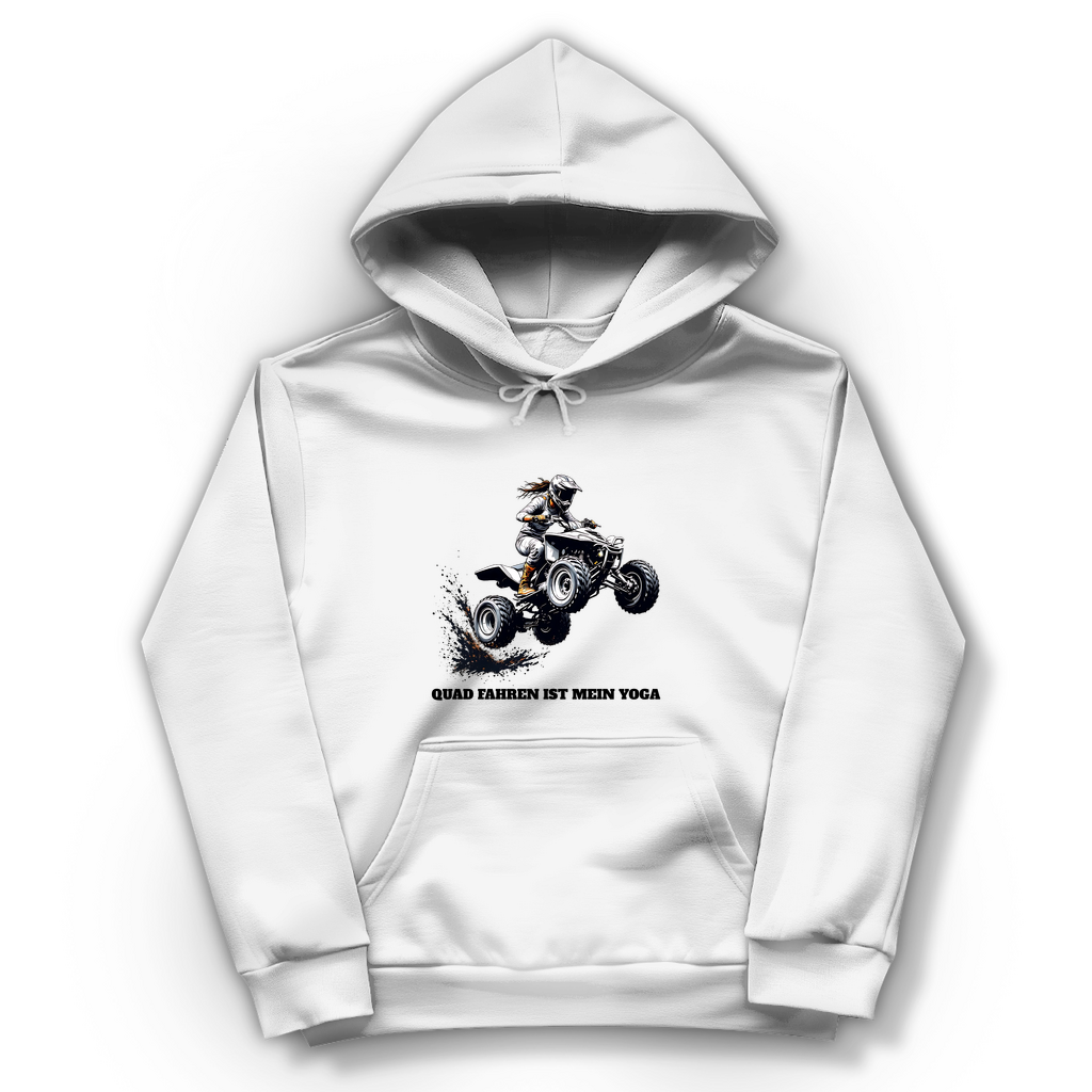 Sweat à capuche pour femme Le quad est mon yoga