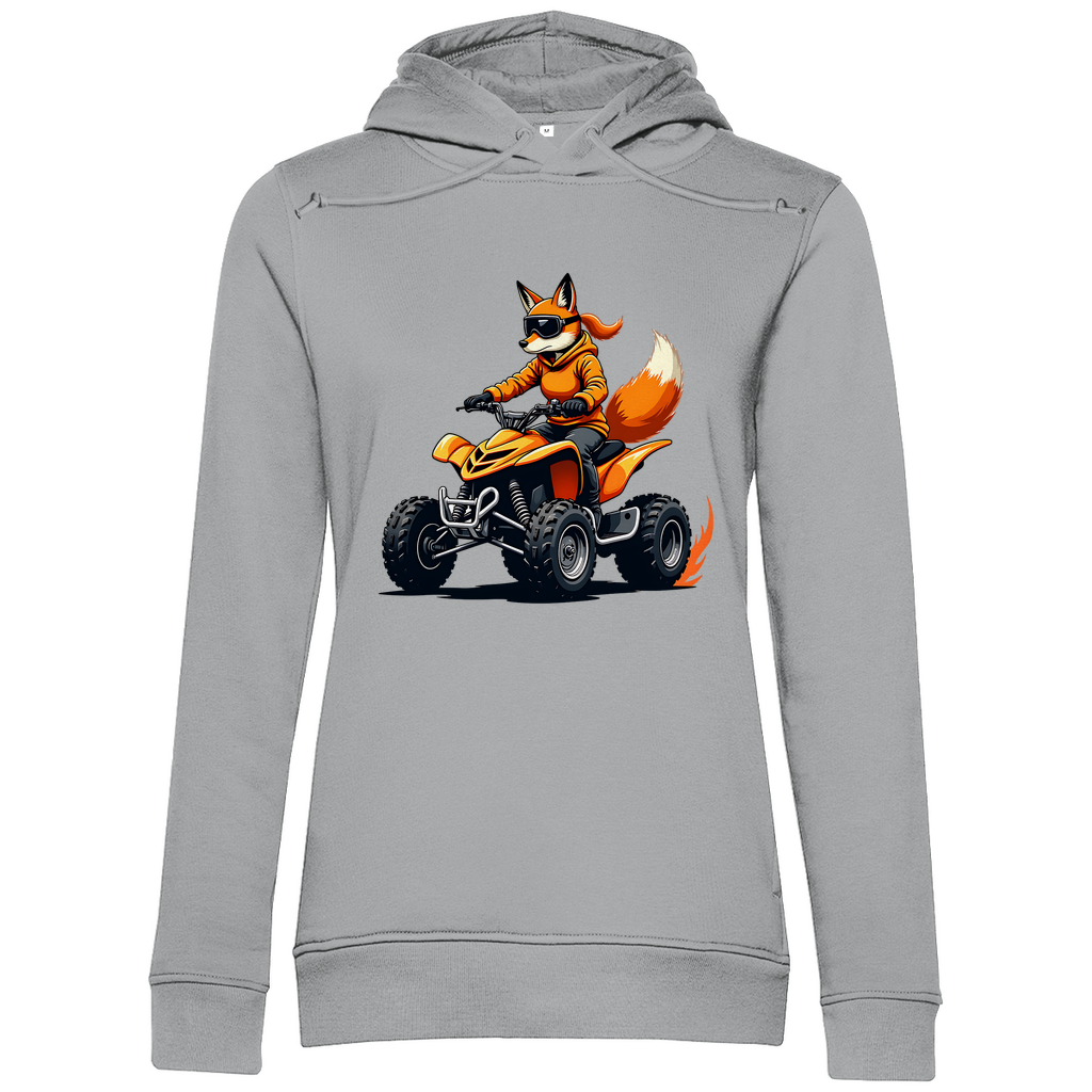 Sweat à capuche bio premium pour femme Quad FuchsLady