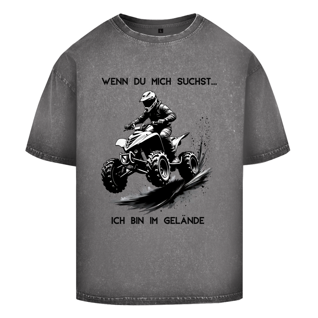 Oversize Washed T-Shirt Quad Wenn du mich suchst