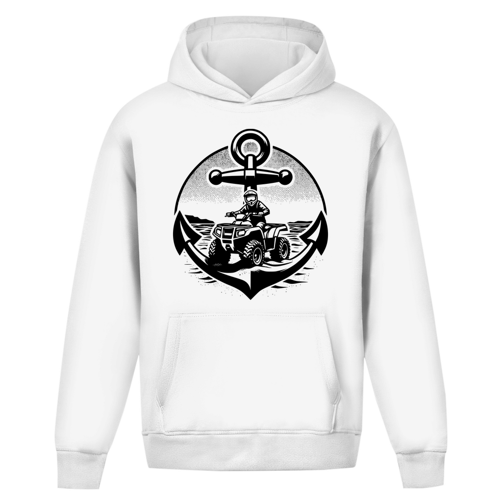 Sweat à capuche oversize sans cordon de serrage Quad Anchor