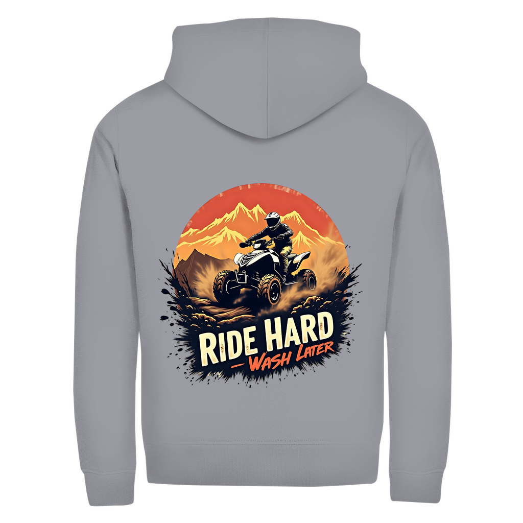 Unisex Zipper Hoodie Quad Ride Hard