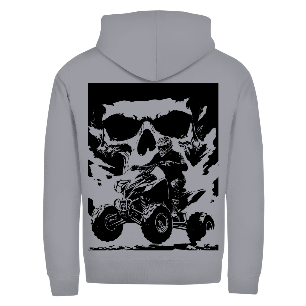 Unisex Zipper Hoodie Quad Skull